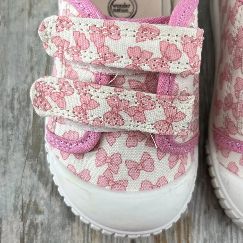 Baby Girls Two Strap Bump Toe Sneakers Shoes Size 5